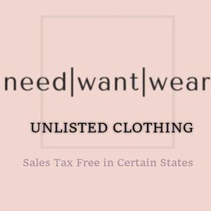 LIVE Unlisted Clothing - Sold AS IS (shown) Please READ DESC no returns/cancel